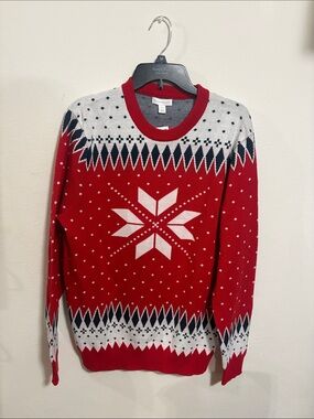 NWT Charter Club Men’s Ravishing Red Combo Christmas Sweater Size L
